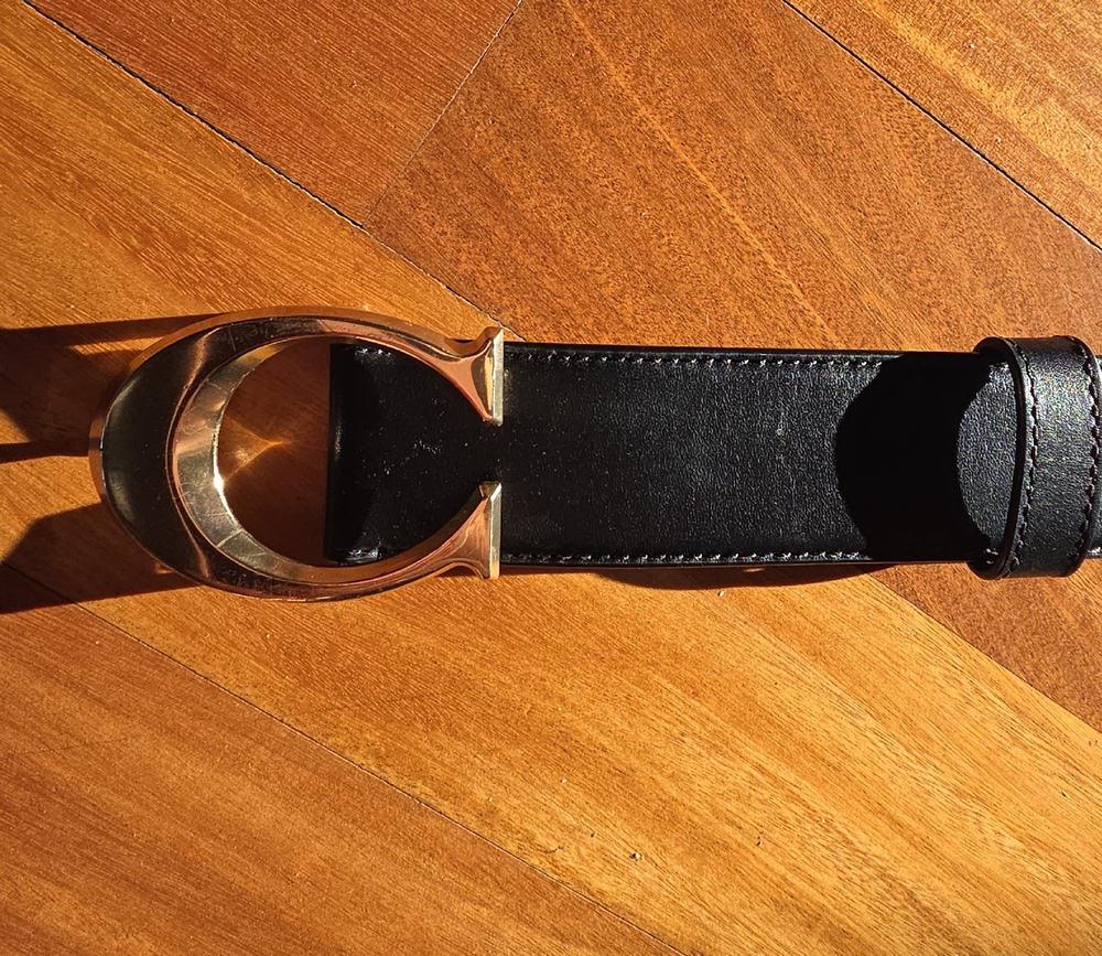 Coach Black Leather Belt Size Large